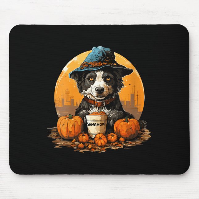 Women's dog halloween  mouse pad (Front)