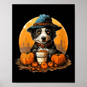 Women's dog halloween poster