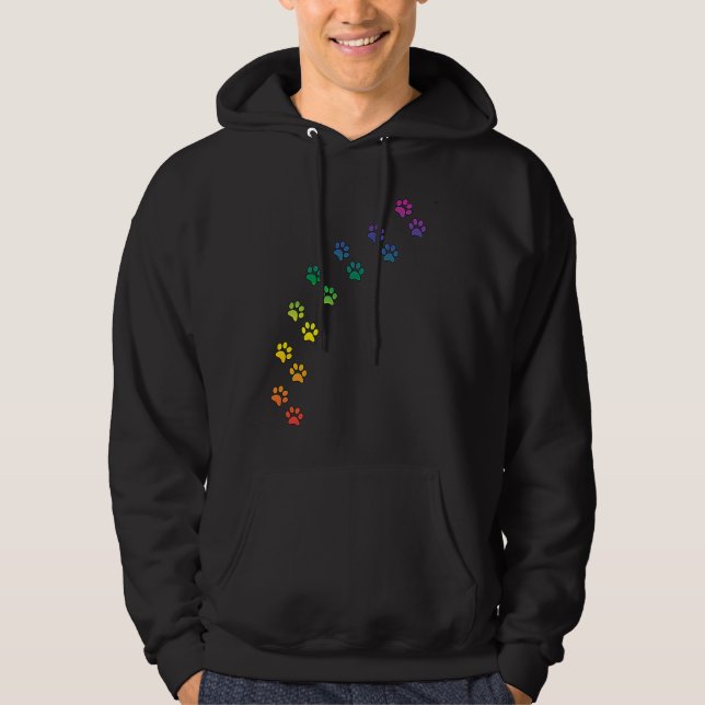 Women's Dog Paw Print Hoodie (Front)