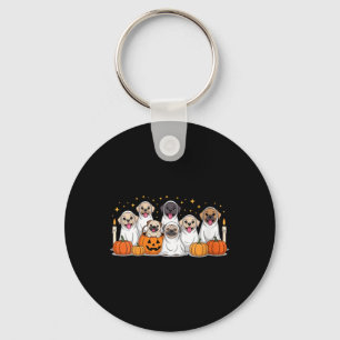 Womens Dogs Ghosts Cute Dogs Dressed As Ghost Keychain