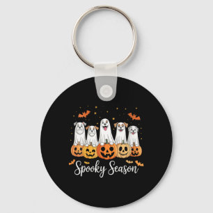 Womens Dogs Ghosts Cute Dogs Dressed As Ghost Keychain