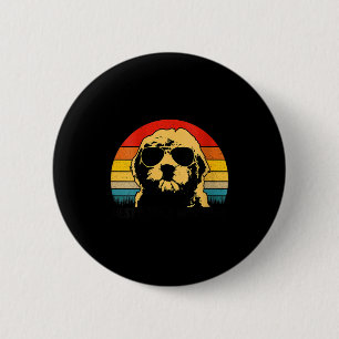 Women's doodle mom retro goldendoodle mom mothers 2 inch round button