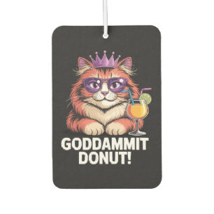 Women's Doughnut Princess Cat Meme Air Freshener