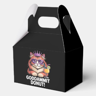 Women's Doughnut Princess Cat Meme Favor Box