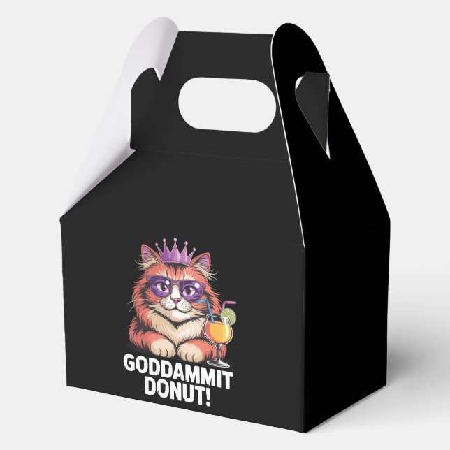 Women's Doughnut Princess Cat Meme Favor Box (Front)