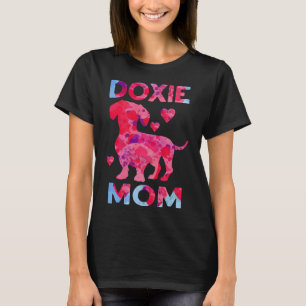 Womens Doxie Mom Weenie Dog Dachshund Mom Graphic T-Shirt
