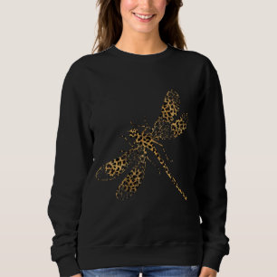 Womens Dragonfly Leopard Print T-shirt Unique Sweatshirt