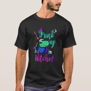 Womens Drink Up Witches  Spells Witch's Cauldron T-Shirt