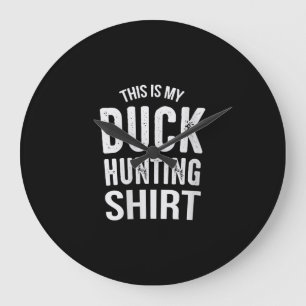 Womens Duck Hunting Gift My Dog Walking Large Clock