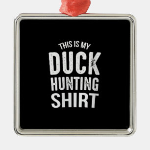 Womens Duck Hunting Gift My Dog Walking Metal Ornament