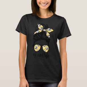 Womens Dy Aunt Life Soccer Mothers Day Messy Bun T-Shirt