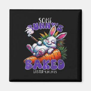 Womens Easter Bunny Funny Weed Smoking Rabbit 4_20 Magnet