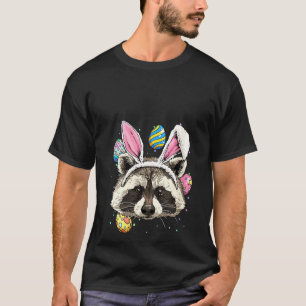 Womens Easter Bunny Raccoon Funny Easter Raccoon T-Shirt