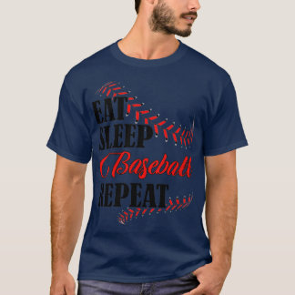Womens Eat Sleep Baseball Repeat Funny Baseball Pl T-Shirt