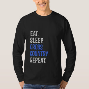Womens Eat Sleep Cross Country Repeat Running Runn T-Shirt