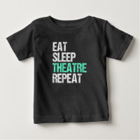 Womens Eat Sleep Theatre Repeat Funny Actor Actres