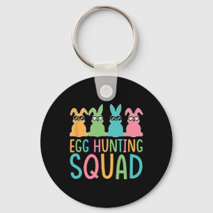 Womens Egg Hunting Squad Crew Family Happy Easter Keychain