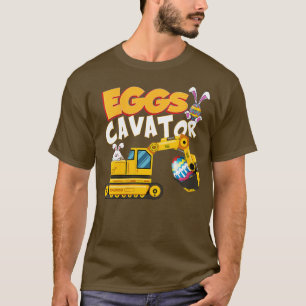 Womens EggsCavator Easter Egg Hunt Bunny Excavator T-Shirt