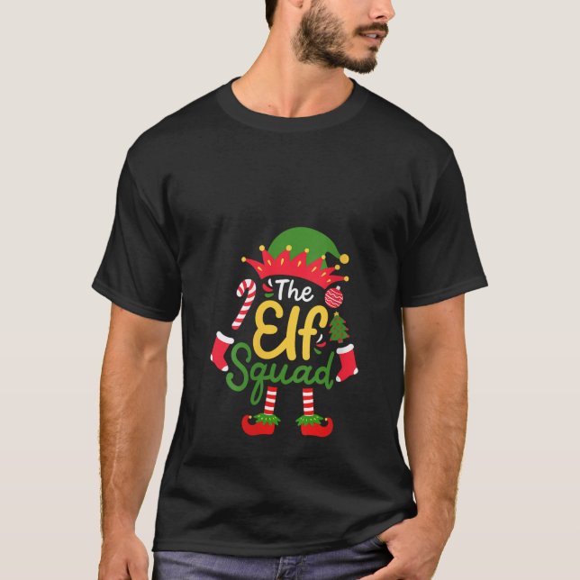 Womens Elf Squad Christmas Matching V Neck  T-Shirt (Front)