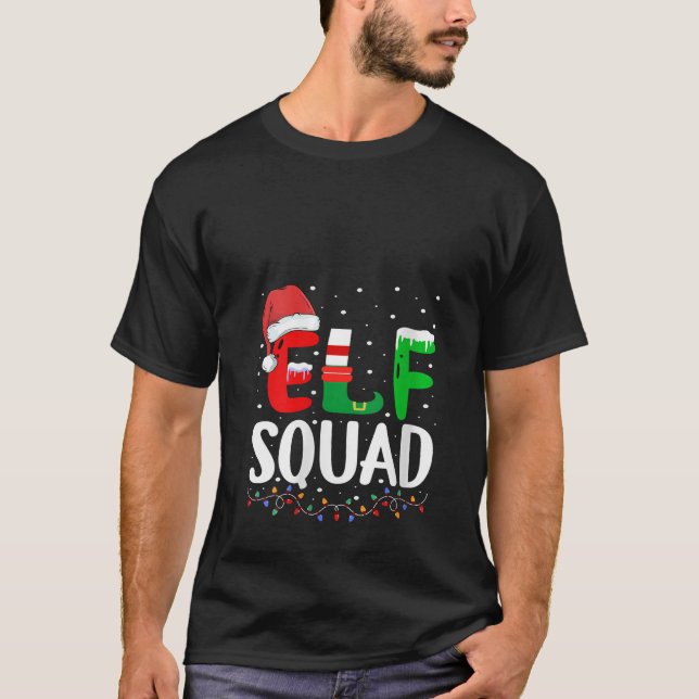 Womens Elf Squad Family Matching Group Funny Chris T-Shirt (Front)