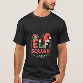 Womens Elf Squad Pyjamas Xmas Funny Elf Family Chr T-Shirt
