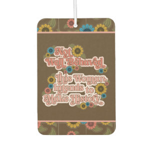 Women's Empowerment Retro 60s and 70s Floral Air Freshener