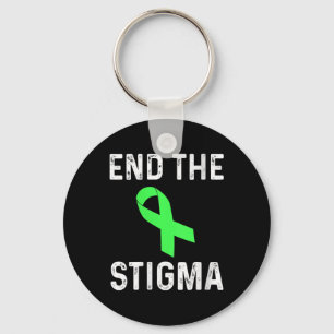 Womens End The Stigma Mental Health Awareness Gree Keychain