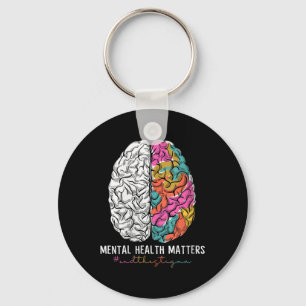 Womens End The Stigma Mental Health S Mental Healt Keychain