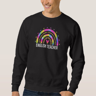 Womens English Teacher Tie Dye English Teachers Fo Sweatshirt