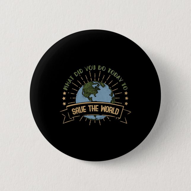 Womens Environmental Protection - Climate Change 2 Inch Round Button (Front)