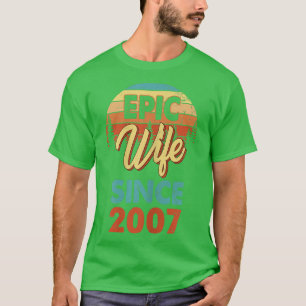 Womens Epic Wife Since 2007 15 Years Wedding Anni T-Shirt