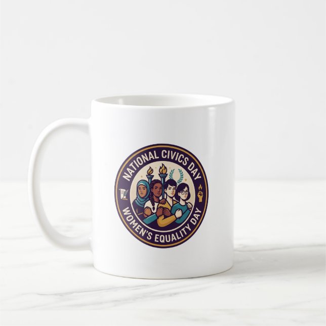 Women's Equality Day, Torch of Liberty Coffee Mug (Left)