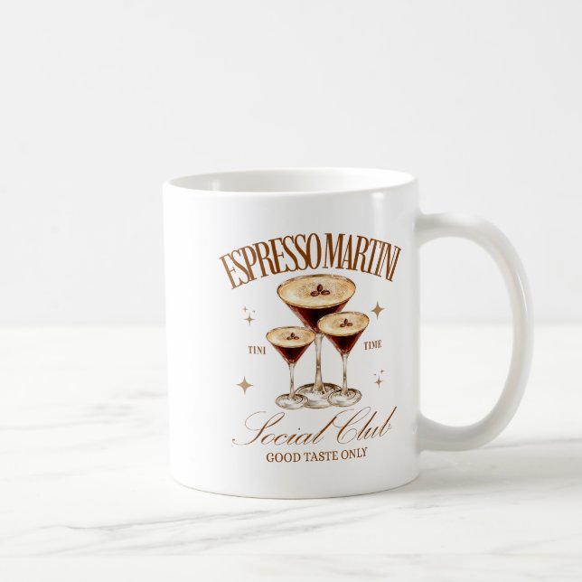 Womens Espresso Martini Social Club Drinking Tail  Coffee Mug (Right)