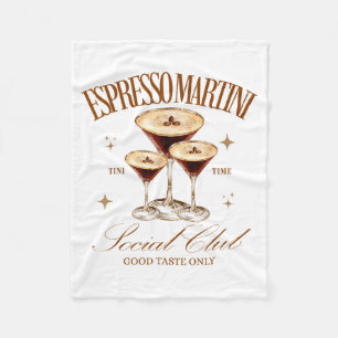 Womens Espresso Martini Social Club Drinking Tail  Fleece Blanket