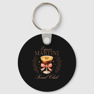 Womens Espresso Martini Social Club Drinking Tail  Keychain