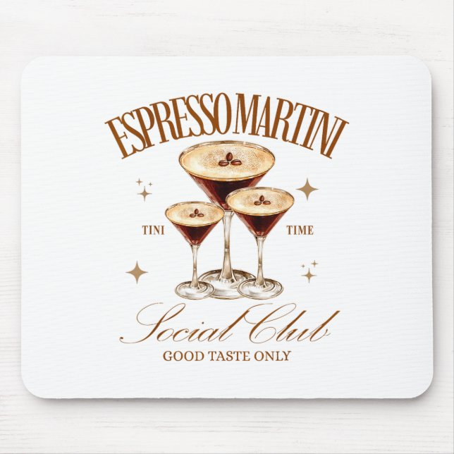Womens Espresso Martini Social Club Drinking Tail  Mouse Pad (Front)