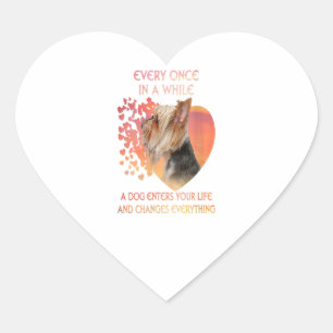 Womens Every Once In A While A Dog Gift Heart Sticker