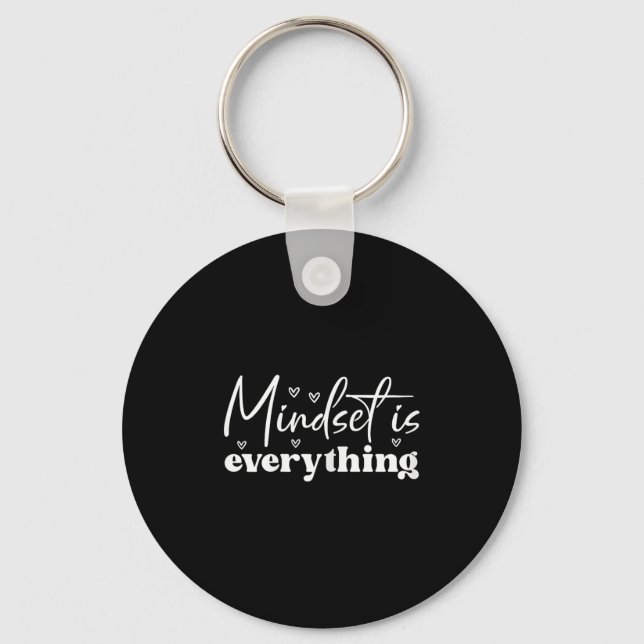 Womens Everything Is Mindset Insrational Mind Moti Keychain (Front)