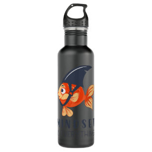 Womens Everything Is Mindset Shark Fin Goldfish Mo 710 Ml Water Bottle
