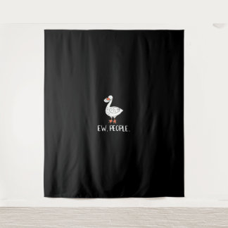 Womens Ew People Funny Duck Face Mask Tapestry