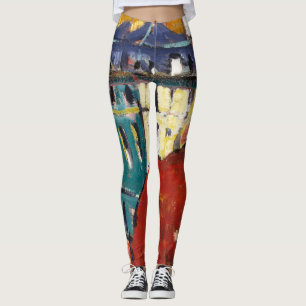 Women's Expressionist Abstract Modern Art Colourfu Leggings