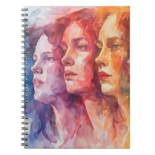 Women's Faces - Watercolor Painting Notebook