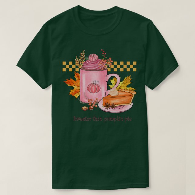 WOMENS FALL SWEATER THAN PUMPKIN PIE, AUTUMN FALL  (Design Front)