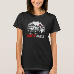 Womens Family Dinosaur Rex Auntie Saurus Aunties T-Shirt