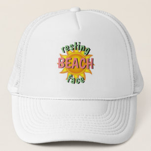 Women's Fashion Baseball RESTING BEACH FACE Trucker Hat