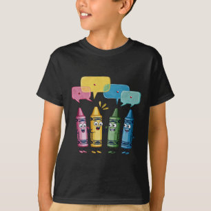 Womens Fashionable Crayon Mood Colour Crayons Teac T-Shirt