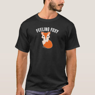 Womens FEELING FOXY Funny Fox Women Teen Girls Lov T-Shirt