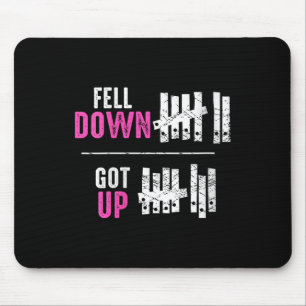 Womens Fell Down Got Up Motivational Funny Sitive  Mouse Pad