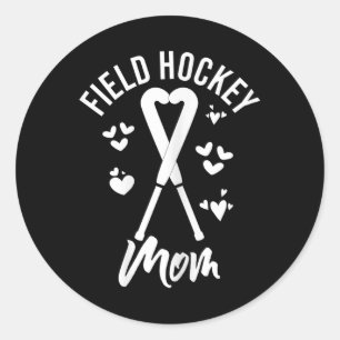 Womens Field Hockey Mom _2 Classic Round Sticker