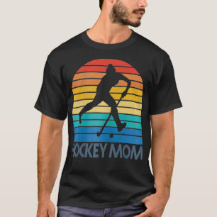 Womens Field HOCKEY MOM Retro Vintage Sunset Mothe T-Shirt